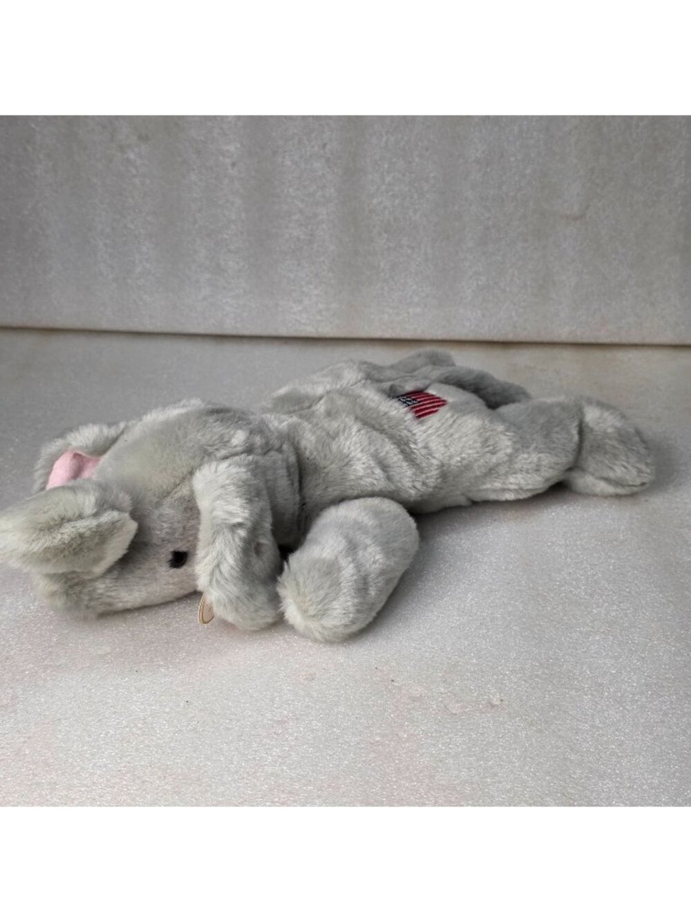 Ty Beanie Buddies RIGHTY Elephant USA Flag Patriotic Plush 2000 13" New Vintage